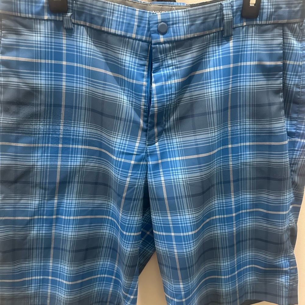 Nike Blue Flat Front Shorts for Casual Wear
